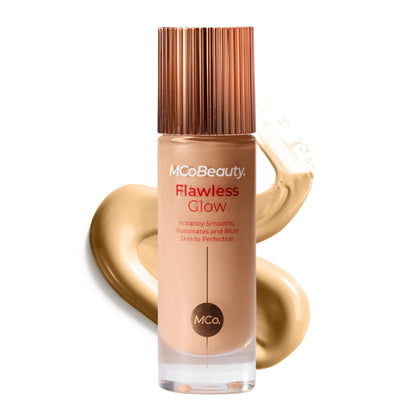 MCoBeauty bottle front view showing sleek packaging and travel-friendly design