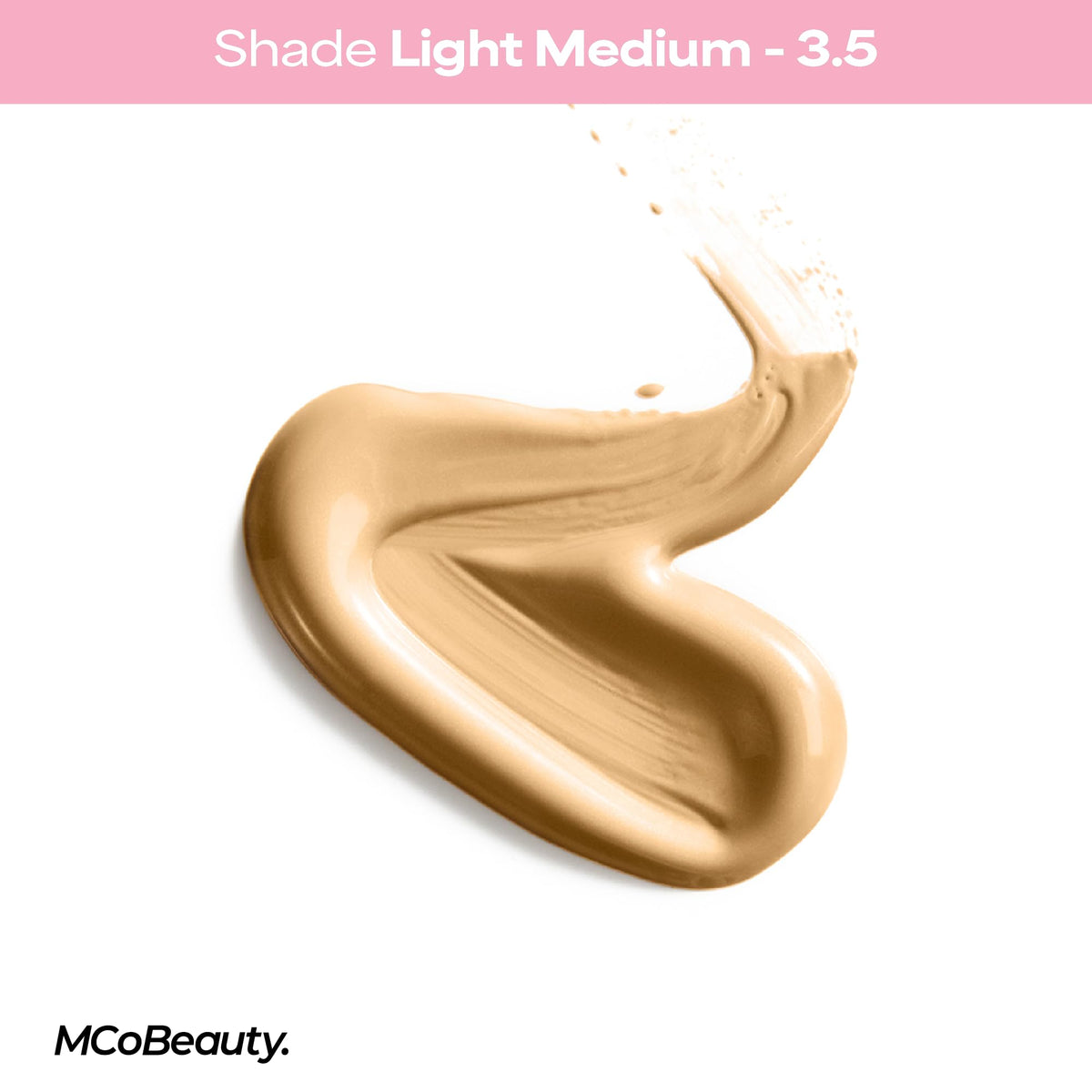 MCoBeauty mixed into foundation demonstrating customizable dewy boost