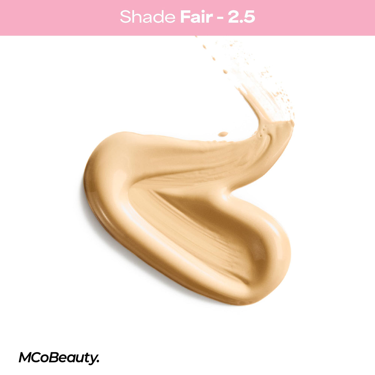 MCoBeauty mixed with foundation illustrating added radiance without thinning coverage