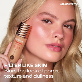 MCoBeauty swatch of 4.5 Medium on forearm, shows true medium skin match