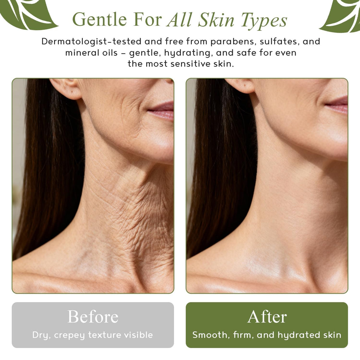 M.D. Blend cream in palm ready to apply, illustrating easy spreadability and hydration