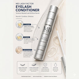 MD Lash Factor in hand for size comparison illustrating portable travel-friendly benefit