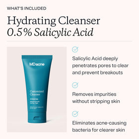 MDacne in-use application at night showing simple step for clearer skin
