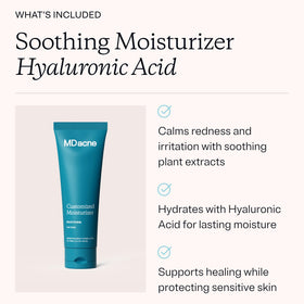 MDacne products in hand for size comparison showing travel-friendly convenience
