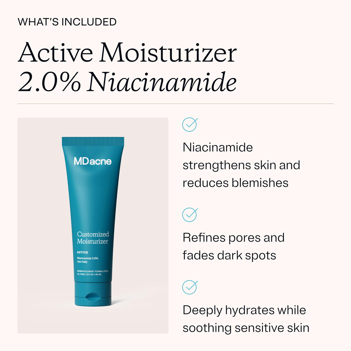 MDacne retinol cream swatch showing smooth texture for gradual exfoliation
