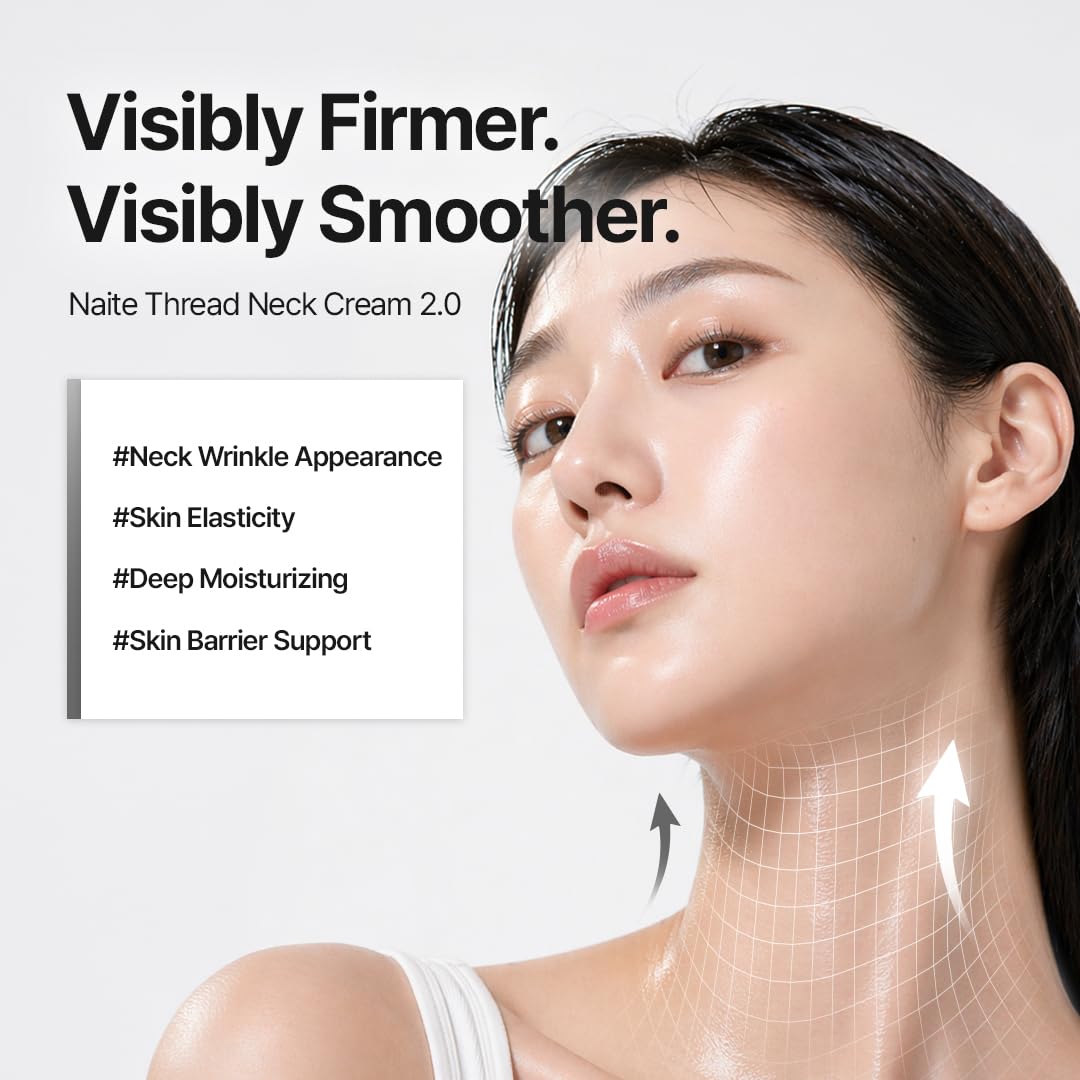 MDP application on neck in hand demonstrating upward massage for firmer skin