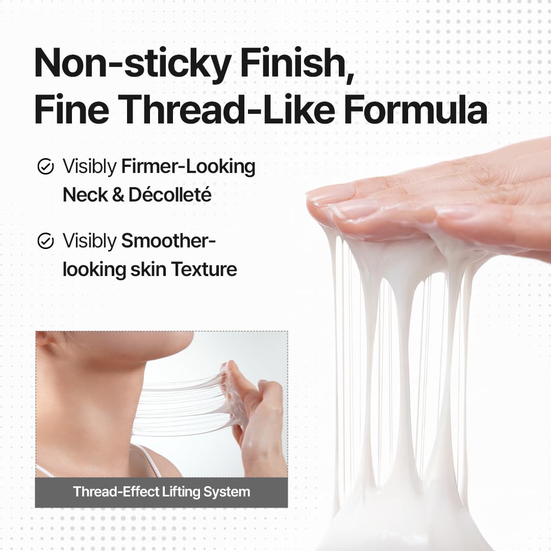 MDP neck cream pump detail highlighting hygienic dispenser and easy dosing benefit