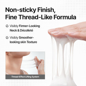 MDP neck cream pump detail highlighting hygienic dispenser and easy dosing benefit