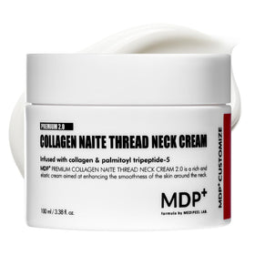 MDP jar front view showing premium neck cream, clear branding and clinical look