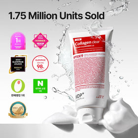 MDP cleanser rinsing off skin illustrating non-drying finish