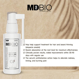 mdplusbio professıonal haır care 60 ml bottle in hand showing compact travel-friendly size