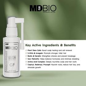 mdplusbio professıonal haır care drop applied at hairline for targeted scalp care