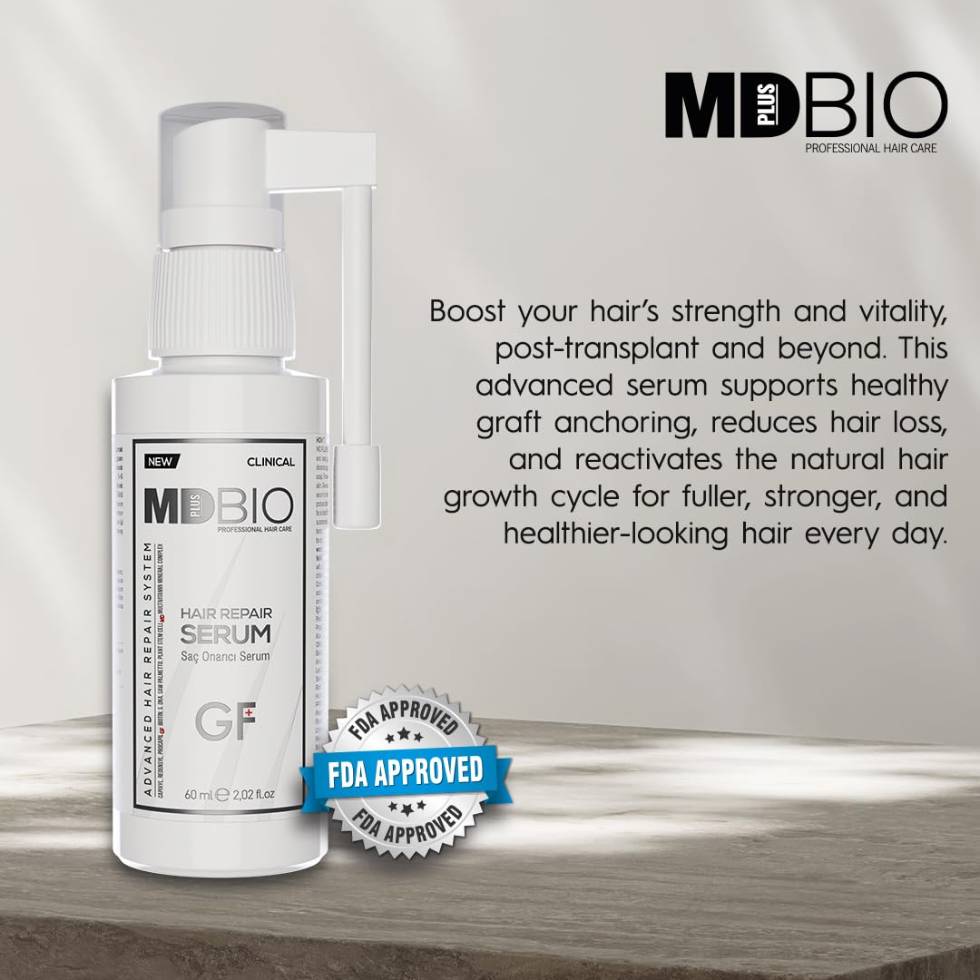mdplusbio professıonal haır care botanical extract display showing natural ingredient support