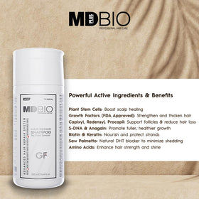 mdplusbio professıonal haır care foaming lather on palm illustrating mild cleanse
