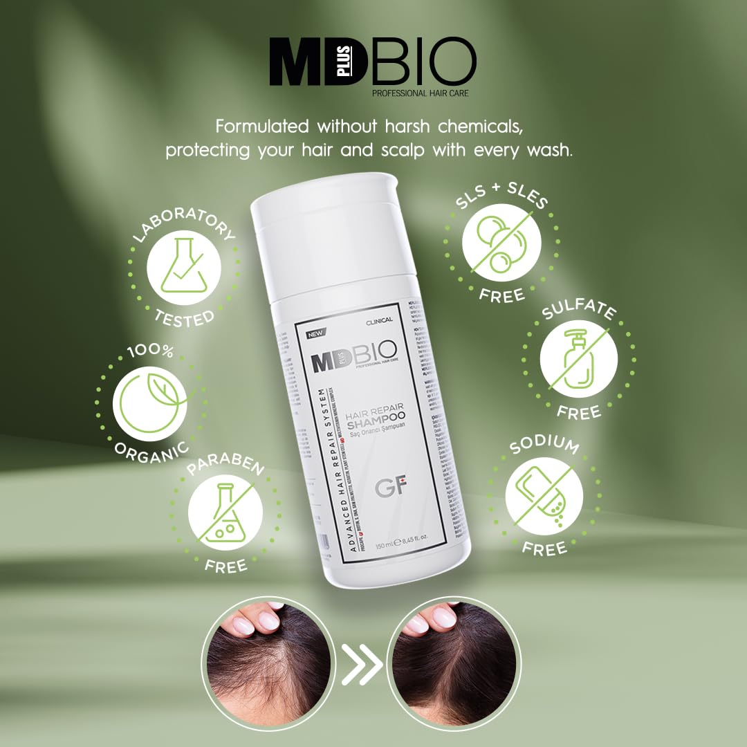 mdplusbio professıonal haır care pump close-up for easy dispensing