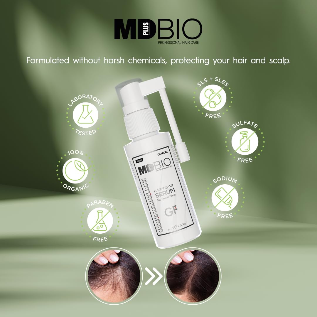 mdplusbio professıonal haır care pipette dispensing a precise drop for easy dosing