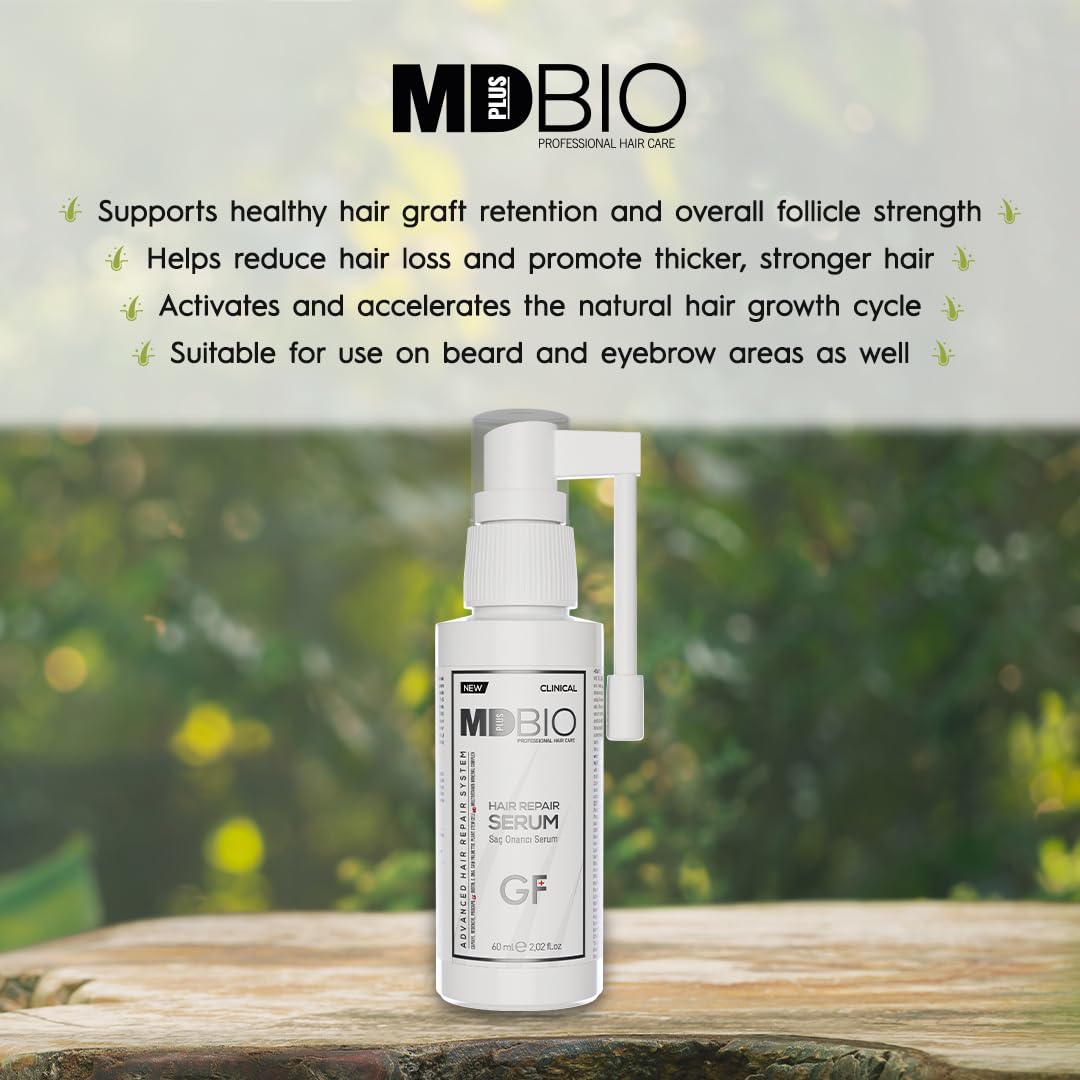 mdplusbio professıonal haır care close-up texture highlighting fast absorption