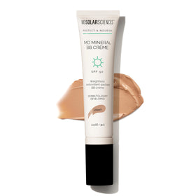 MDSolarSciences jar front view showing compact, travel-friendly SPF 50 protection