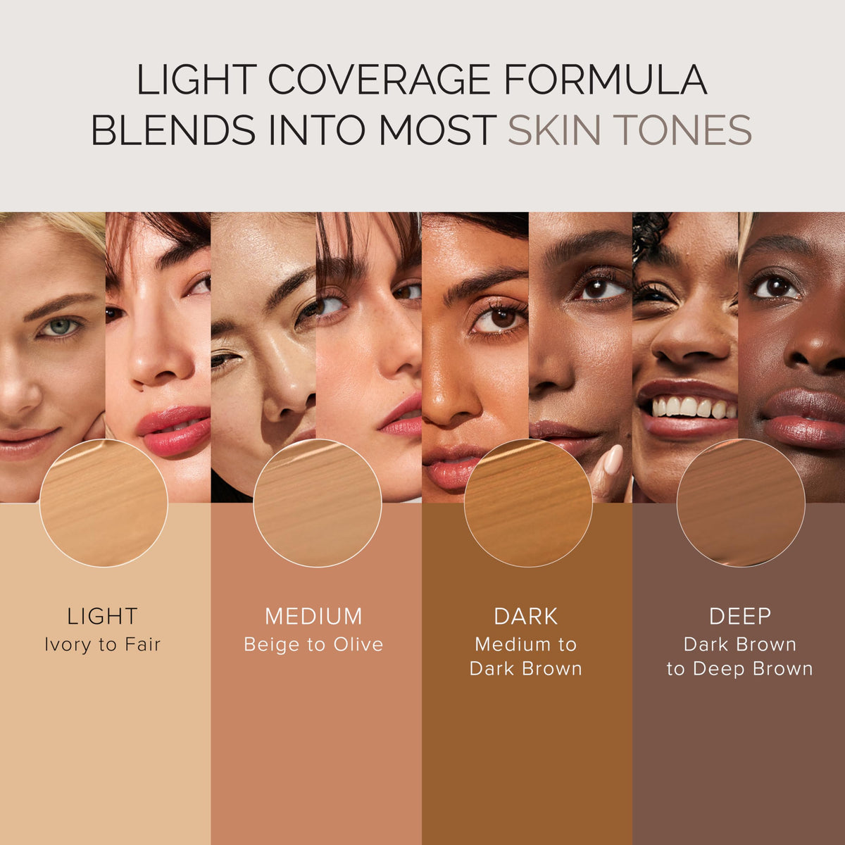 MDSolarSciences medium shade applied on model showing natural matte finish