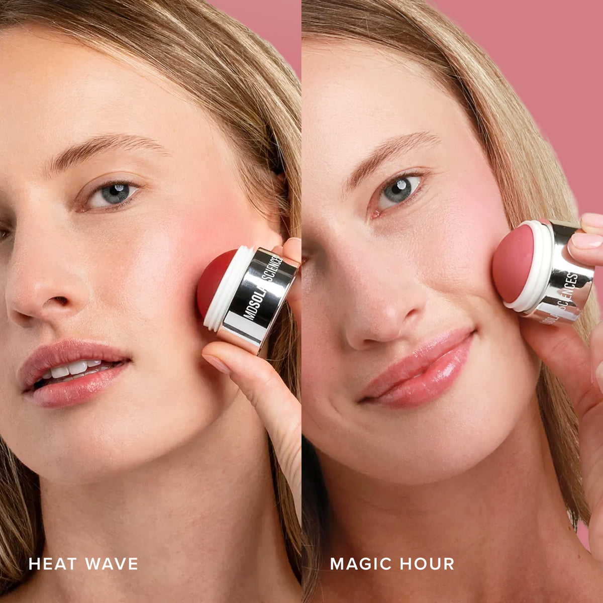 MDSolarSciences before and after cheeks showing subtle color and skin enhancement