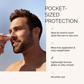 MDSolarSciences applied on nose and cheek demonstrating invisible coverage and primer effect