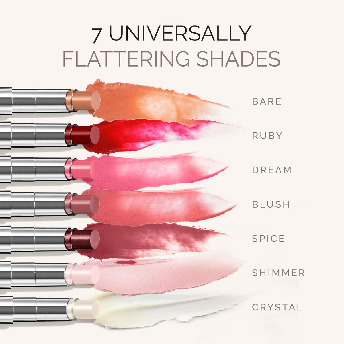 MDSolarSciences arm swatches of three Vivids shades illustrating buildable color