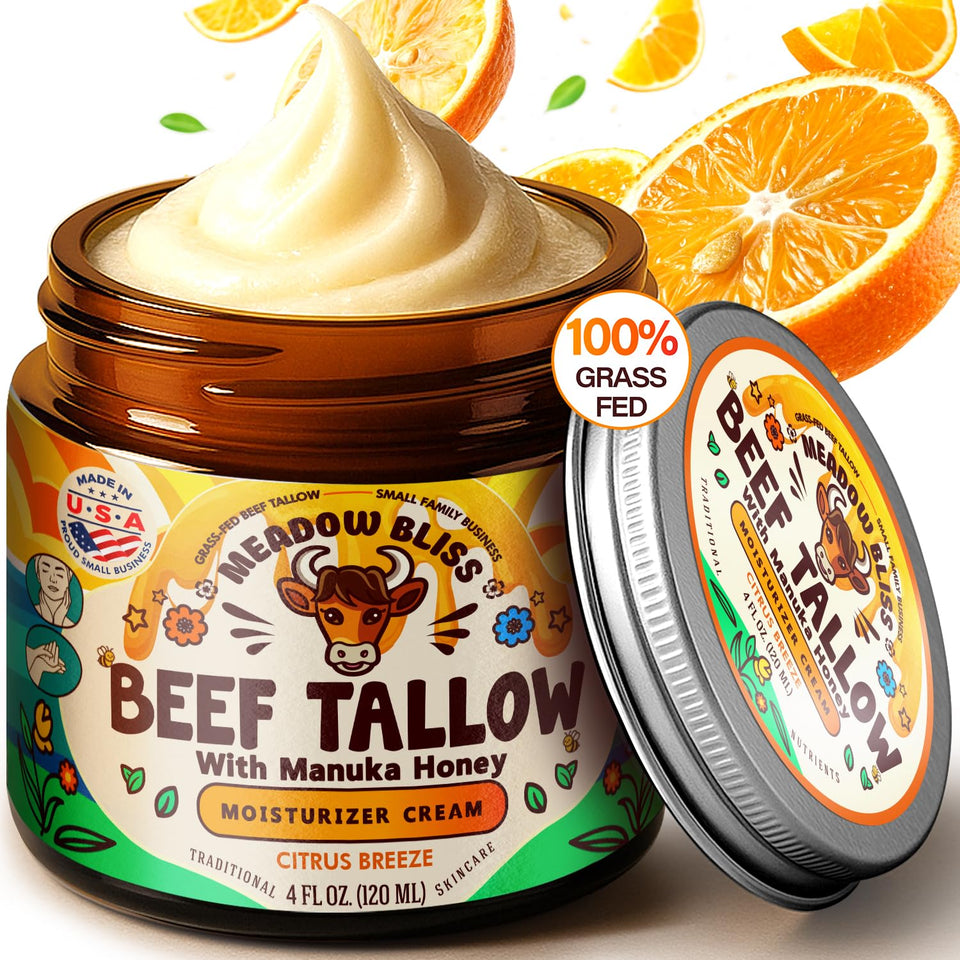Meadow Bliss front jar showing citrus breeze label and benefits