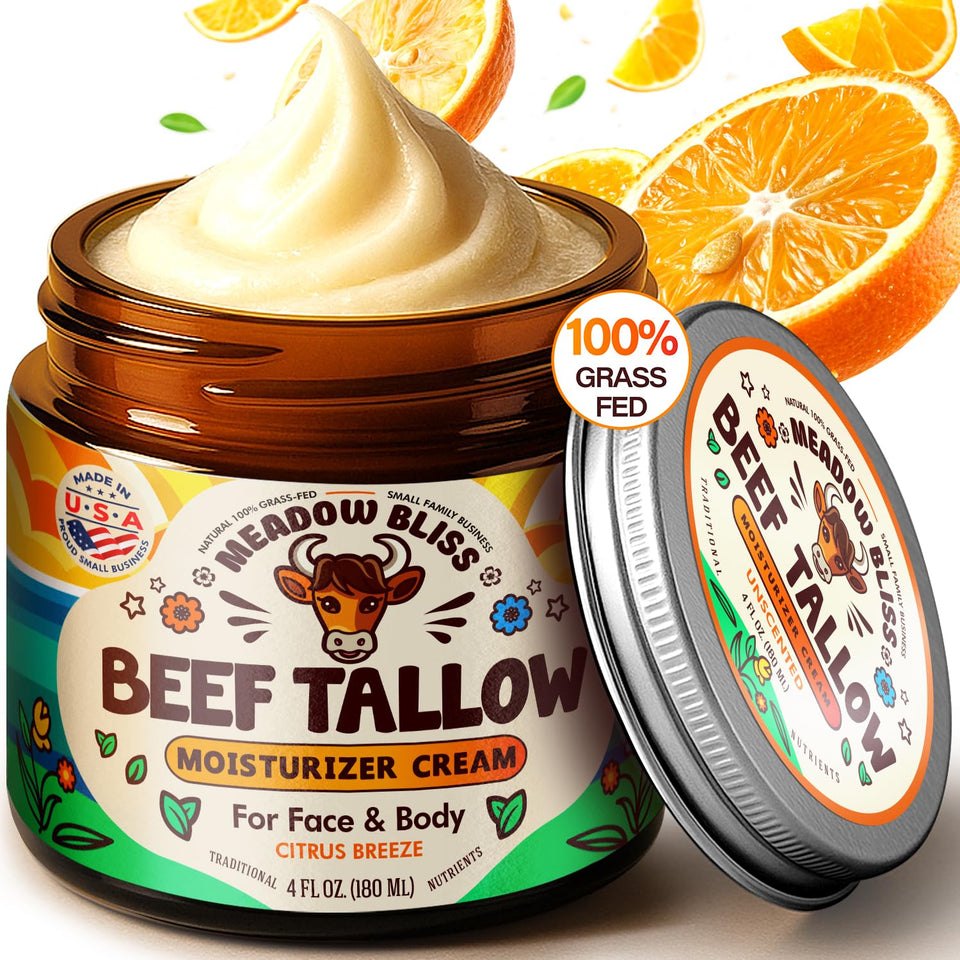Meadow Bliss front jar showing packaging and citrus breeze scent benefit