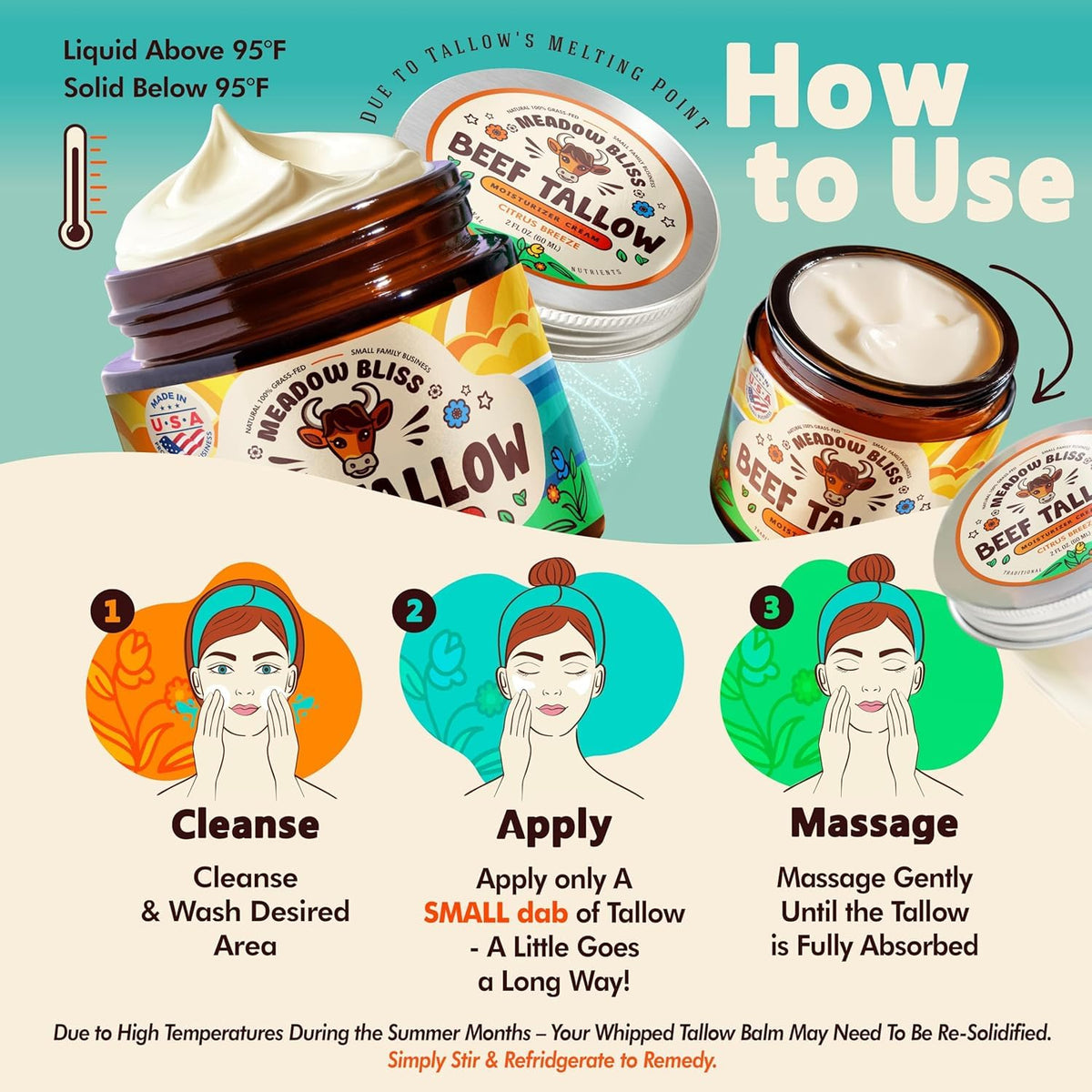 Meadow Bliss jar on bathroom shelf in lifestyle setting showing daily routine benefit