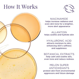 Meaningful Beauty patch being applied under eye showing instant dewy effect