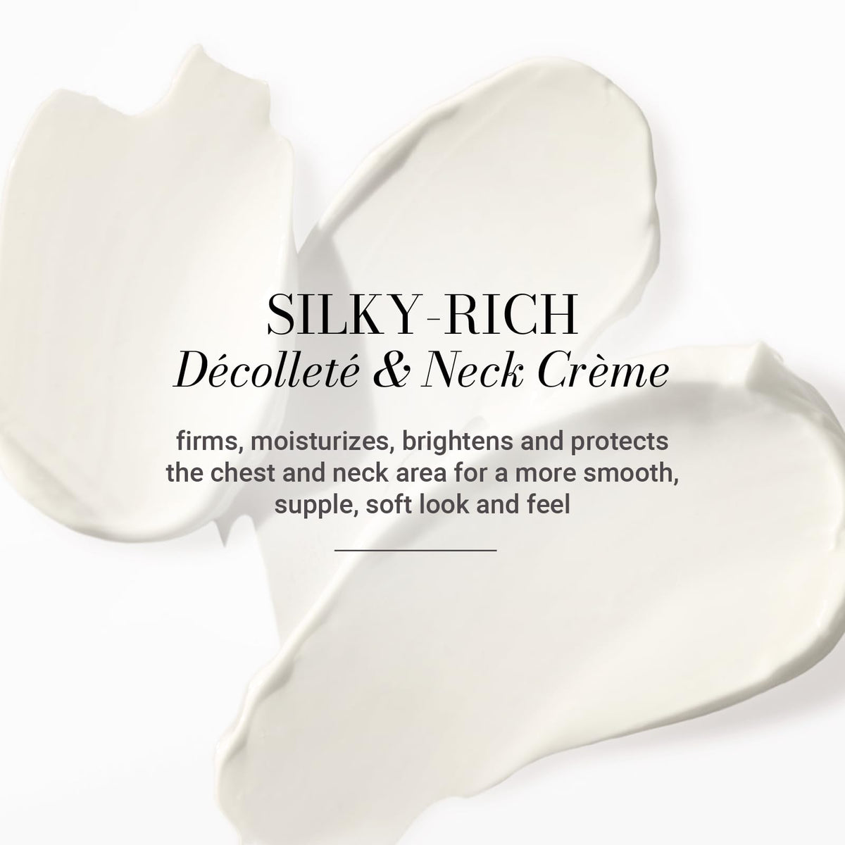Meaningful Beauty application on neck demonstrating smooth absorption
