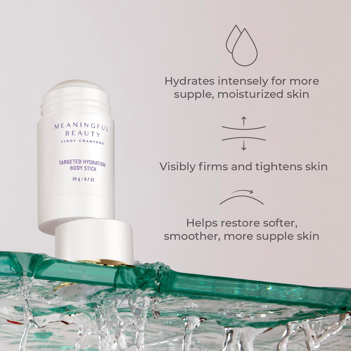 Meaningful Beauty open cap and applicator tip for precise, mess-free application benefit