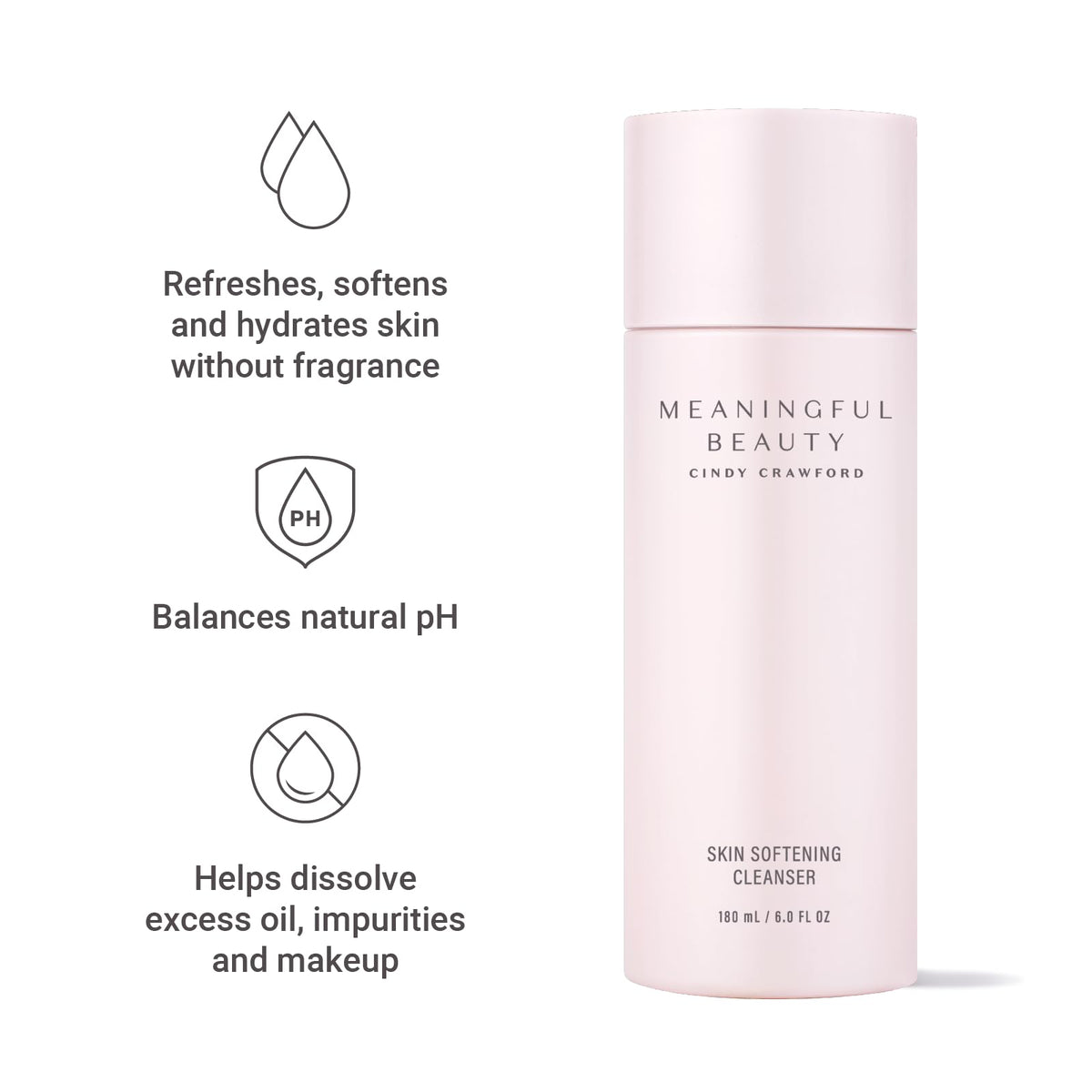 Meaningful Beauty cream texture swiped on hand showing softening benefit