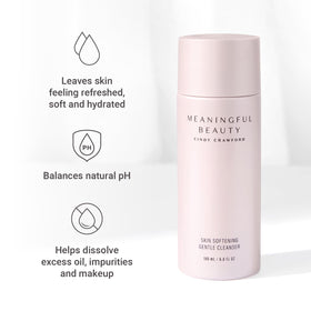 Meaningful Beauty cream texture close-up demonstrating silky hydrating formula for soft skin