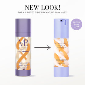 Meaningful Beauty pump and cap close-up highlighting easy dispensing and hygienic use