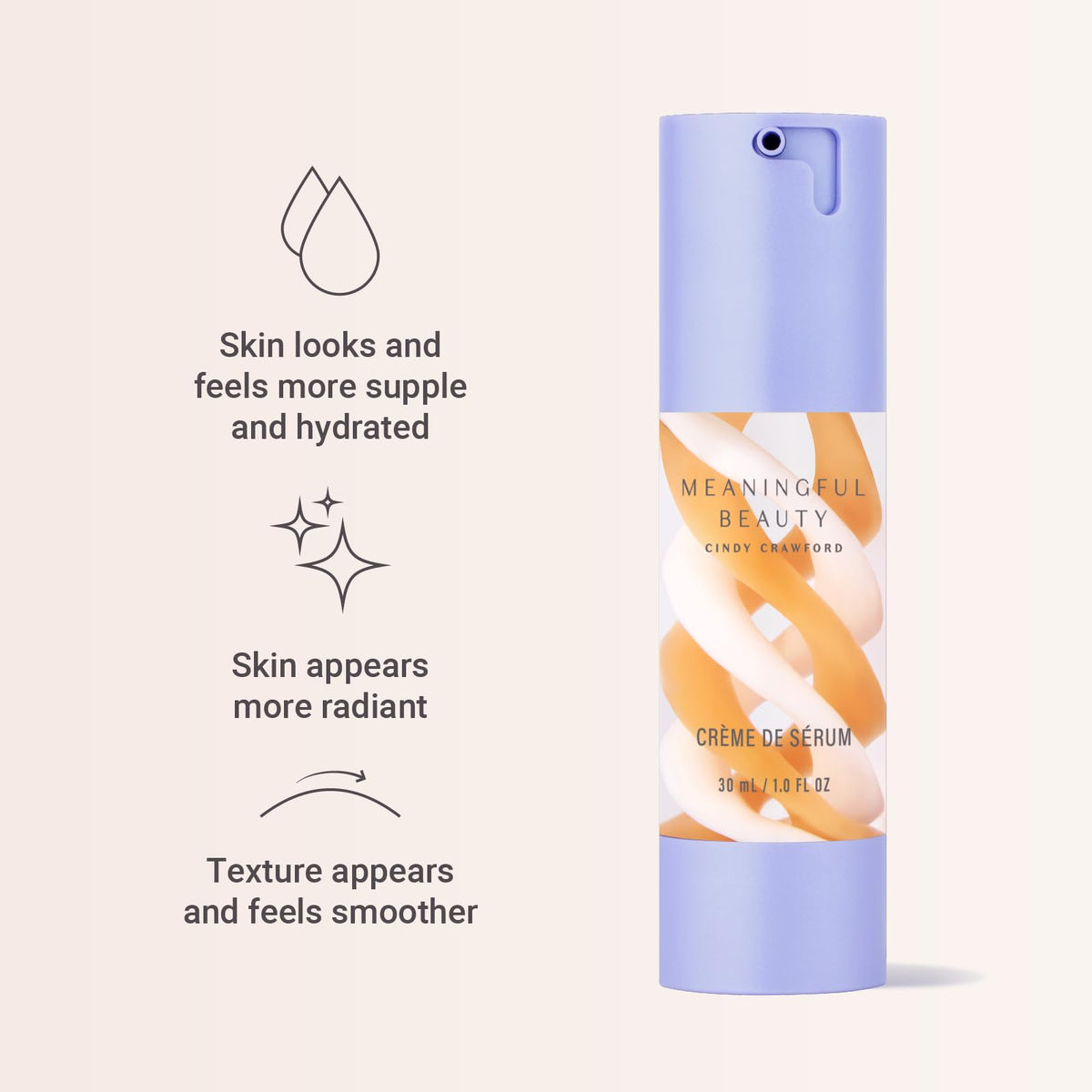 Meaningful Beauty silky texture close-up demonstrating lightweight, fast-absorbing finish
