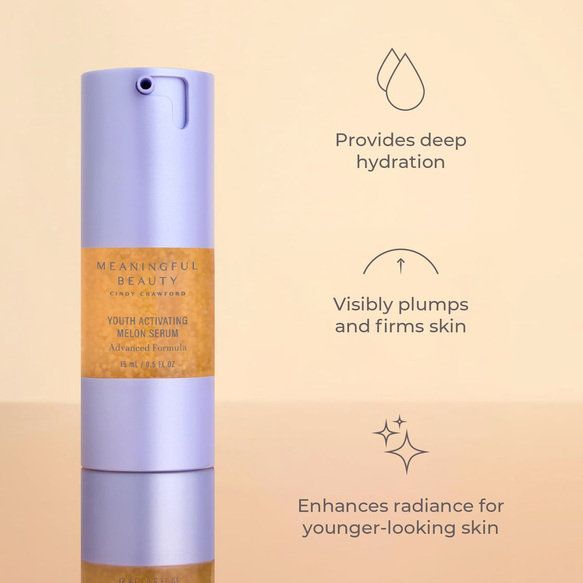 Meaningful Beauty Lifting Eye Crème jar top view highlighting delicate formula for smoothing