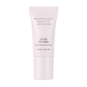 Meaningful Beauty front packaging of lifting eye crème shows product and size benefit