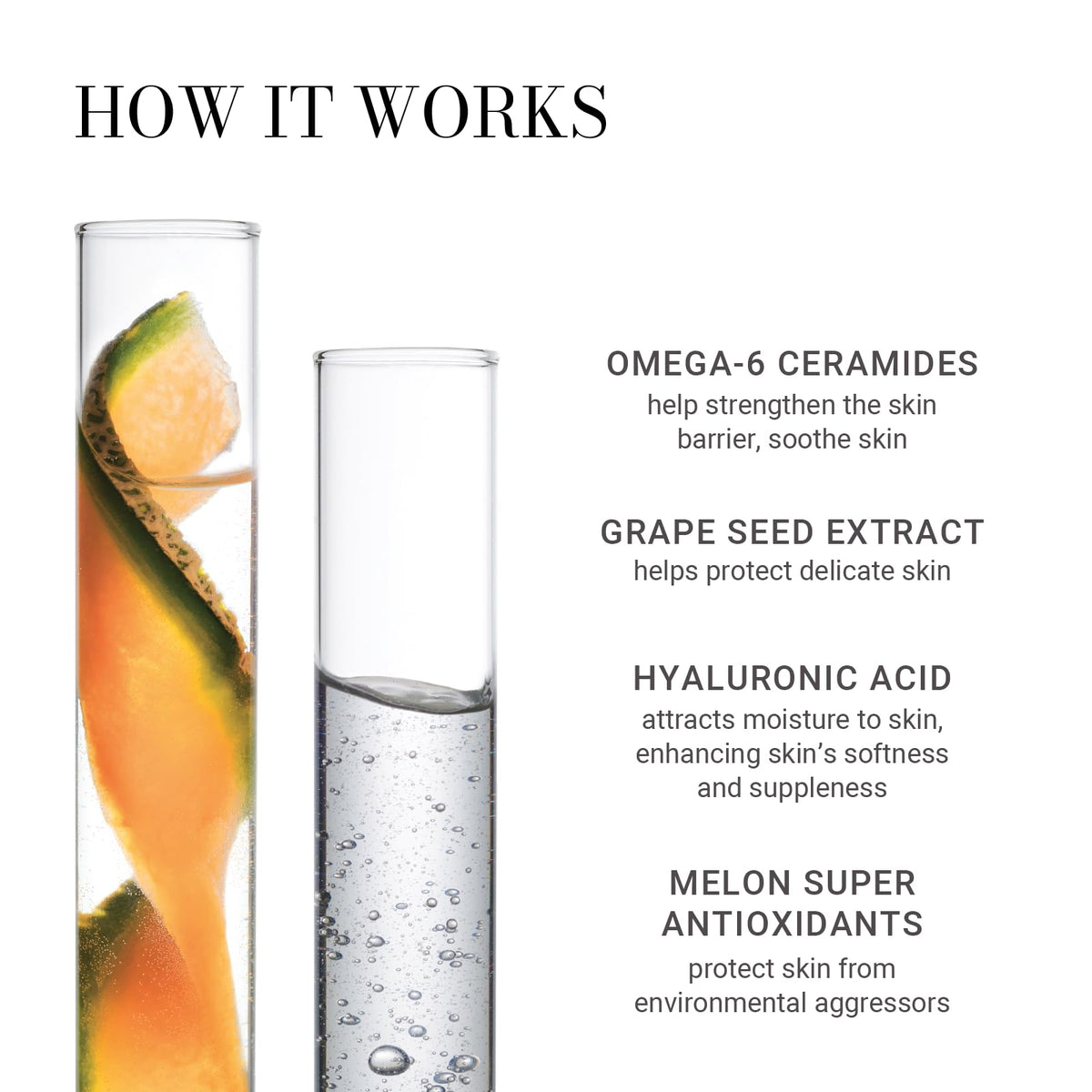 Meaningful Beauty product label close-up emphasizing stem cell technology benefit