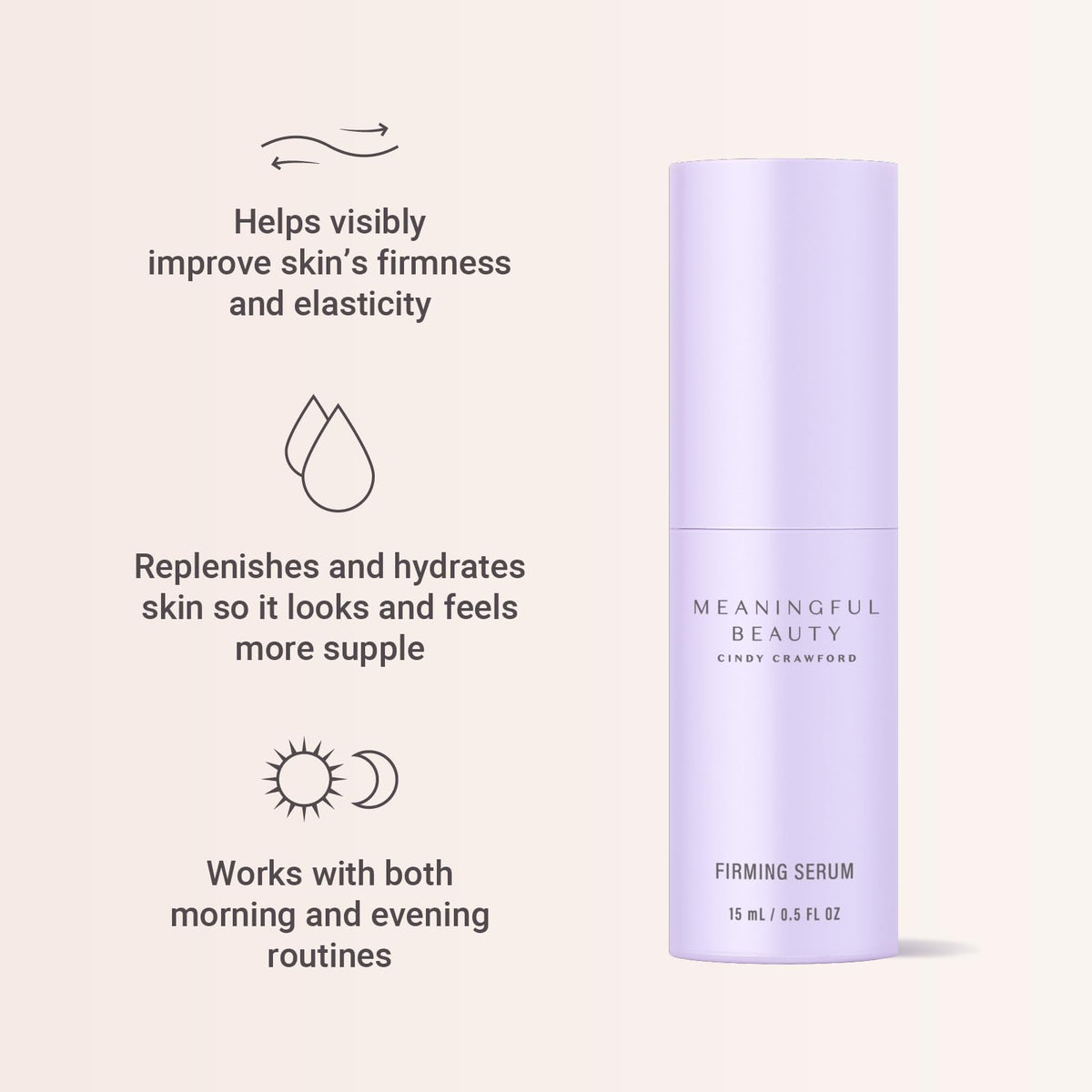 Meaningful Beauty applied to face in-use demonstrating smooth layering benefit