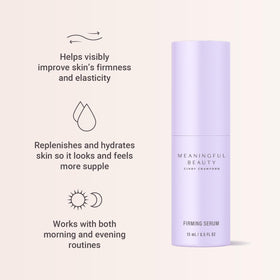 Meaningful Beauty applied to face in-use demonstrating smooth layering benefit