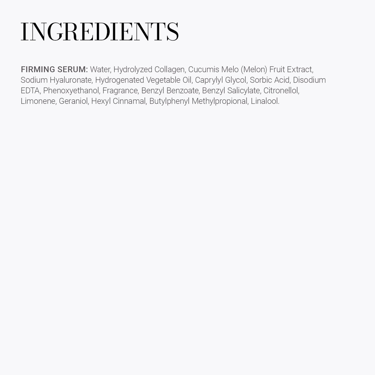 Meaningful Beauty ingredient label closeup showing Melon Leaf Stem Cell Technology benefit