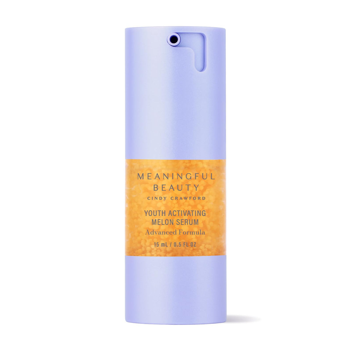 Meaningful Beauty front packaging showing melon serum and travel size benefit