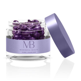 Meaningful Beauty front packaging showing 60-count capsule box and branding benefit