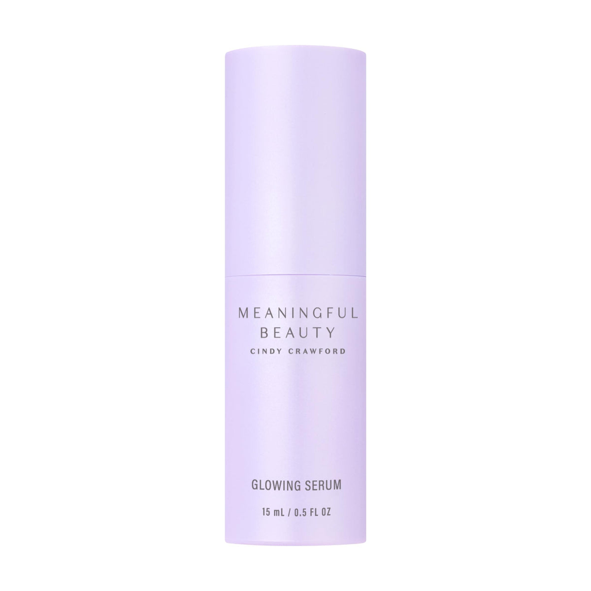 Meaningful Beauty front bottle showing compact travel-ready serum