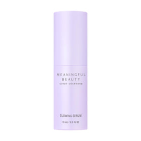 Meaningful Beauty front bottle showing compact travel-ready serum