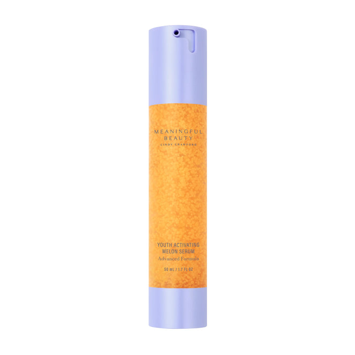 Meaningful Beauty front bottle showing elegant label and hydrating serum benefit