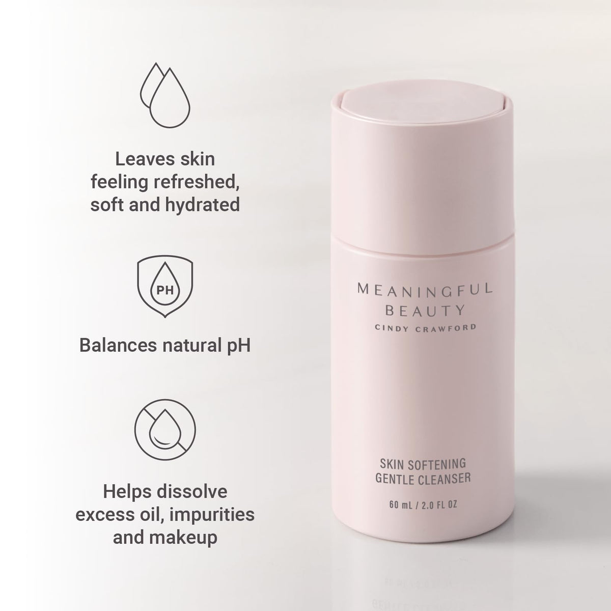 Meaningful Beauty pump dispense close-up displaying creamy lotion texture and easy use