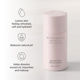 Meaningful Beauty pump dispense close-up displaying creamy lotion texture and easy use