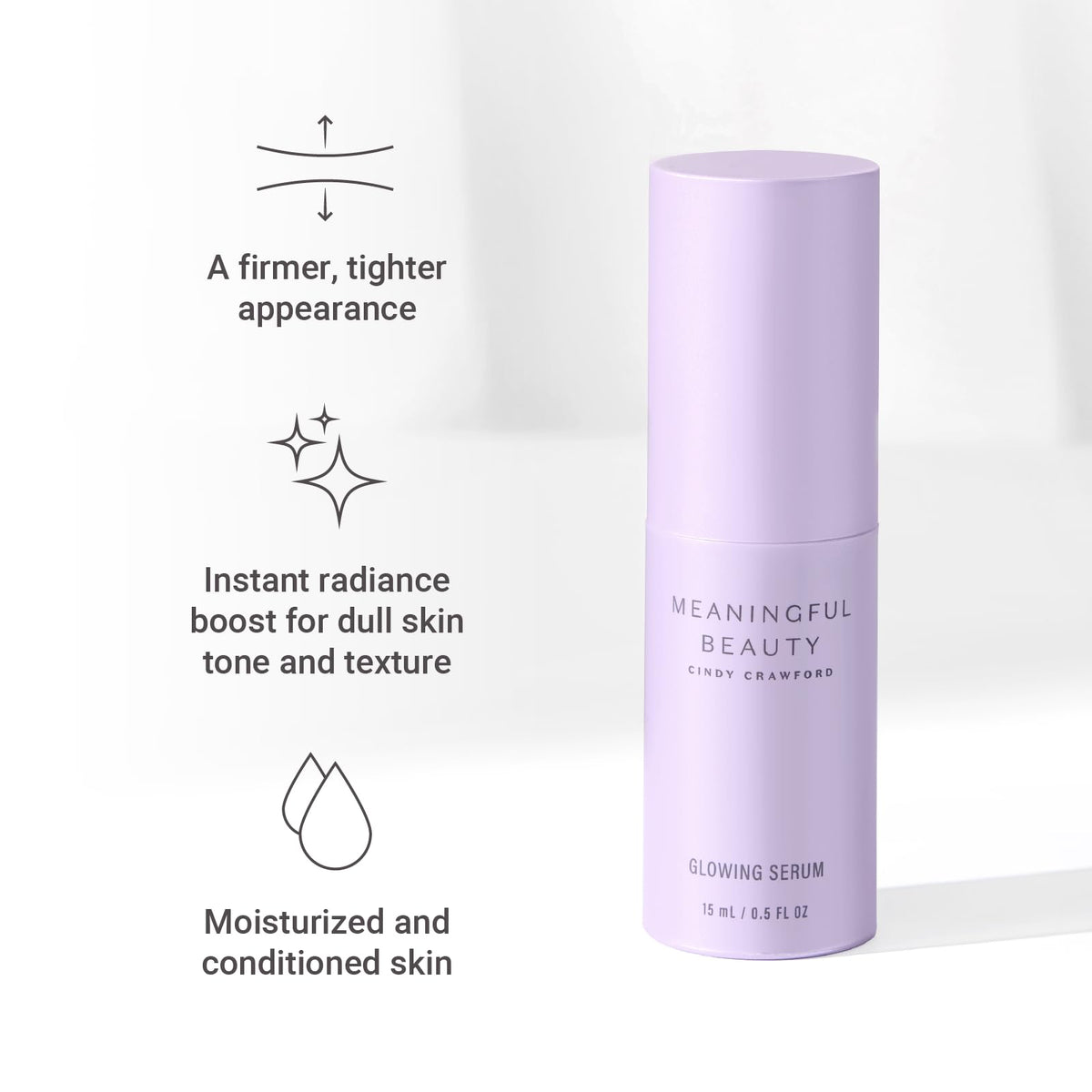 Meaningful Beauty ingredient display with Vitamin C and marine botanicals for radiance